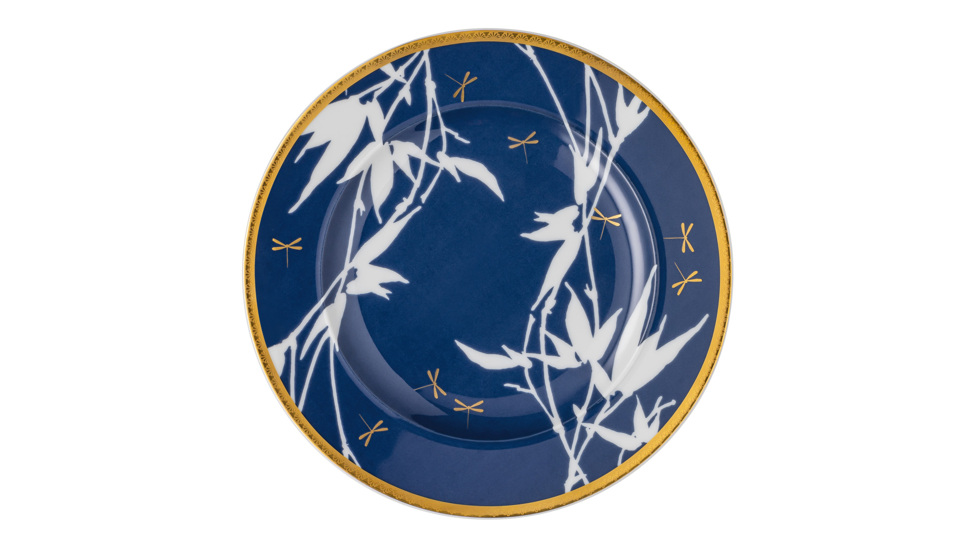 10655604 Rosenthal Набор тарелок десертных Rosenthal Турандот 18см, фарфор, синий, золотой кант, 6 шт Фарфор  - Вид №1