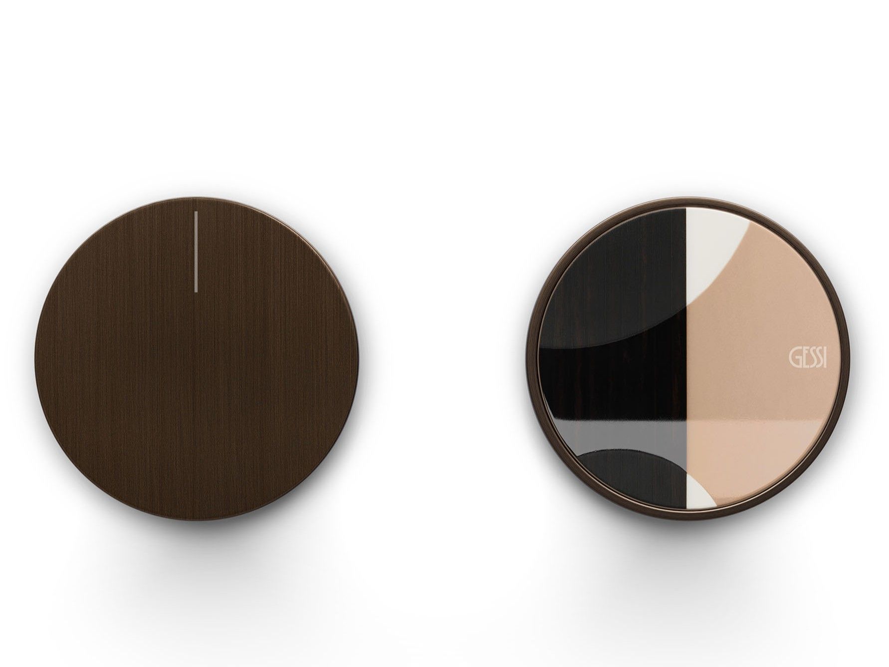 Металлический смеситель для душа с 2 отверстиями с отдельными розетками Gessi происхождение ARCH-00031855