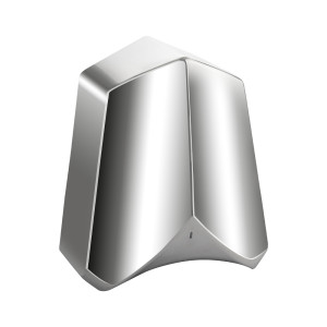 GFmark - Сушилка для рук, новая модель V-windblade - ПРЕМИУМ, 1100W, хромированная, из нержавеющей стали, антивандальная, код: 6869