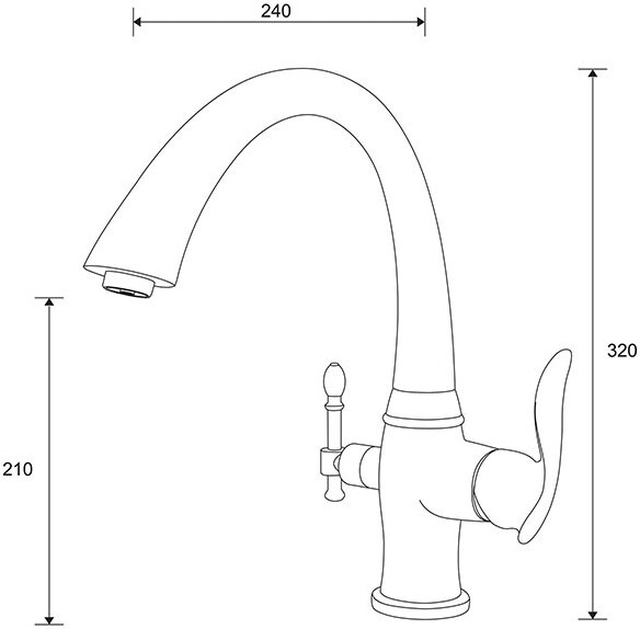 Смеситель ZorG Sanitary ZR 340 YF для кухонной мойки, хром - Вид №1