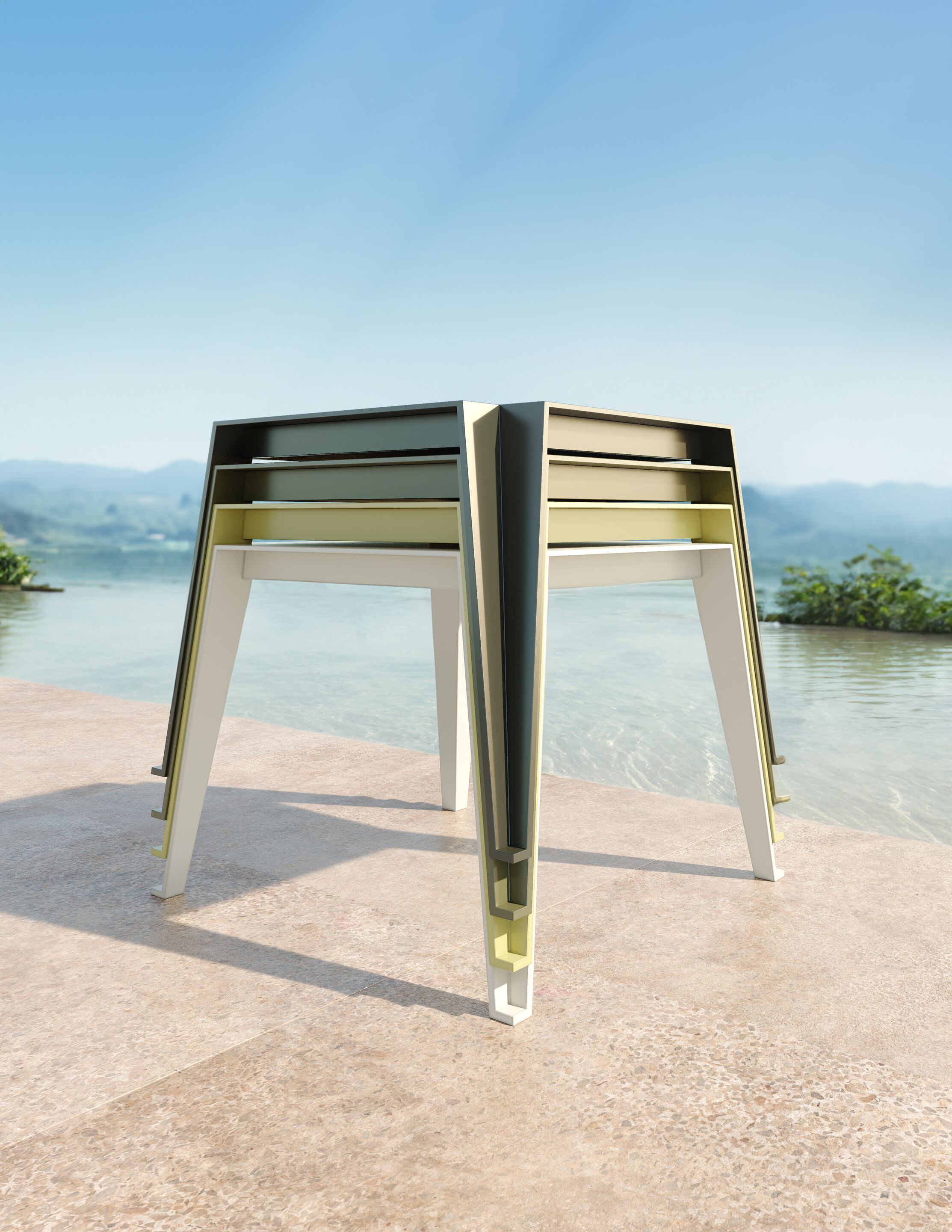 Алюминиевый штабелируемый квадратный стол Walters Avant ARCH-00144228 - Вид №5