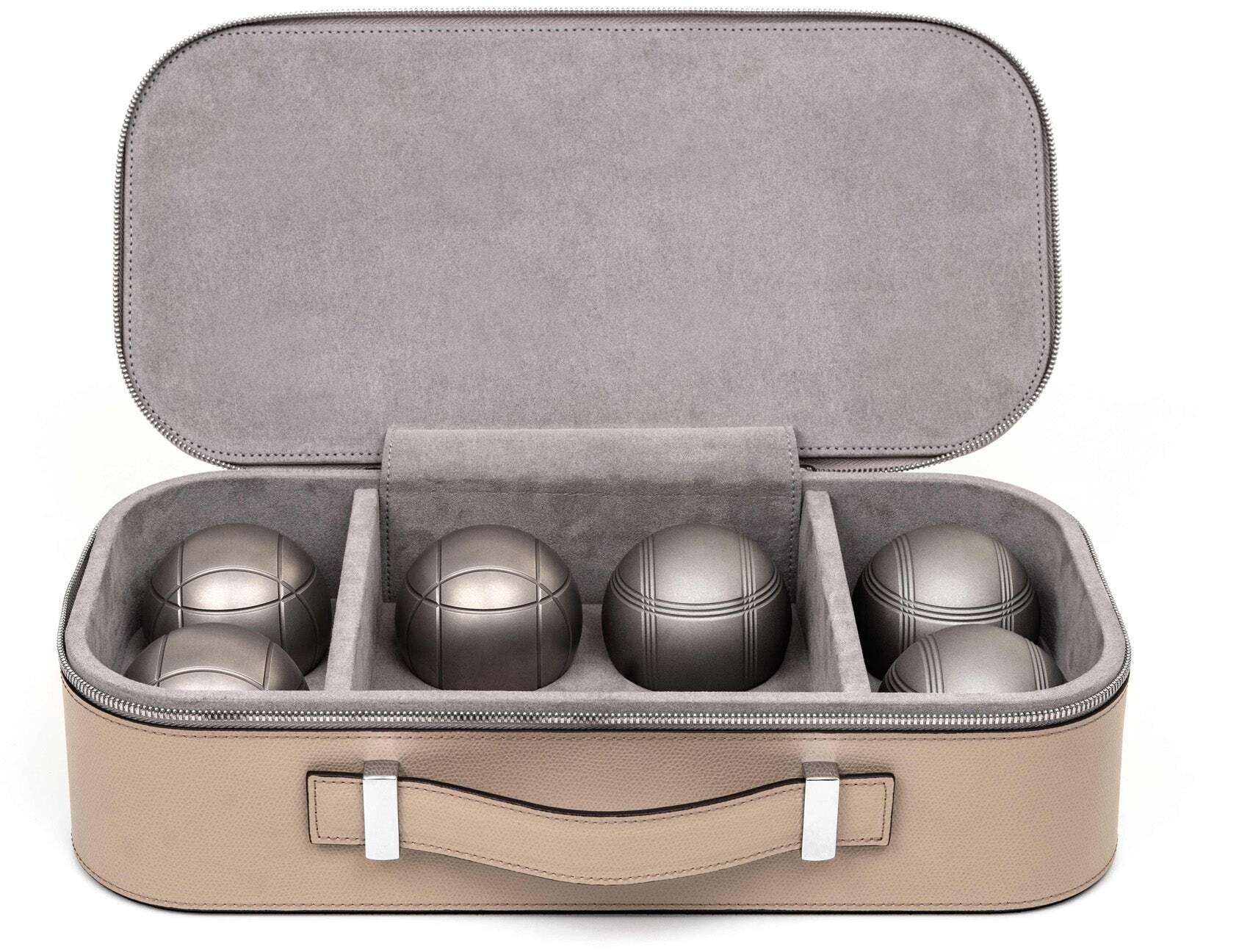 Набор для игры в петанк - 38,5X19XH9,5 см / зернистая кожа_nocciola