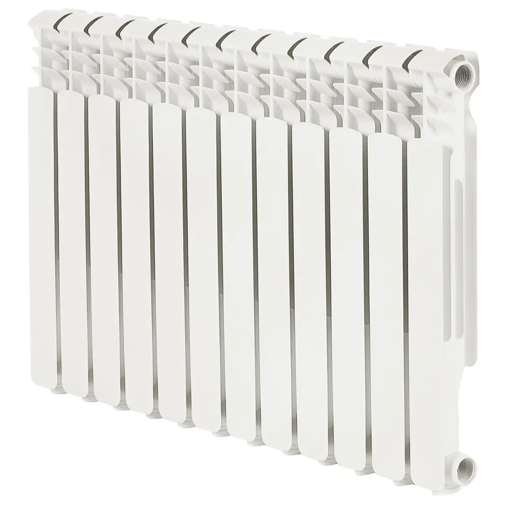 Радиатор Monlan Aluminium 500/70 алюминий 12 секций боковое подключение цвет белый STLM-2206268 - Вид №1