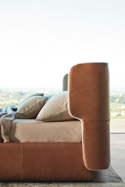 Ditre Italia Кровать двуспальная в коже с мягким изголовьем Claire sun-id-1415632 - Вид №3