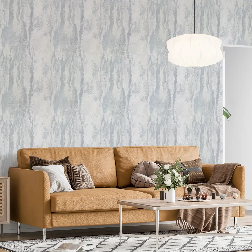 KREAFORTA Neagara New - Флизелиновые обои голубого оттенка для стильного интерьера 89385401 STLM-1463944 - Вид №3