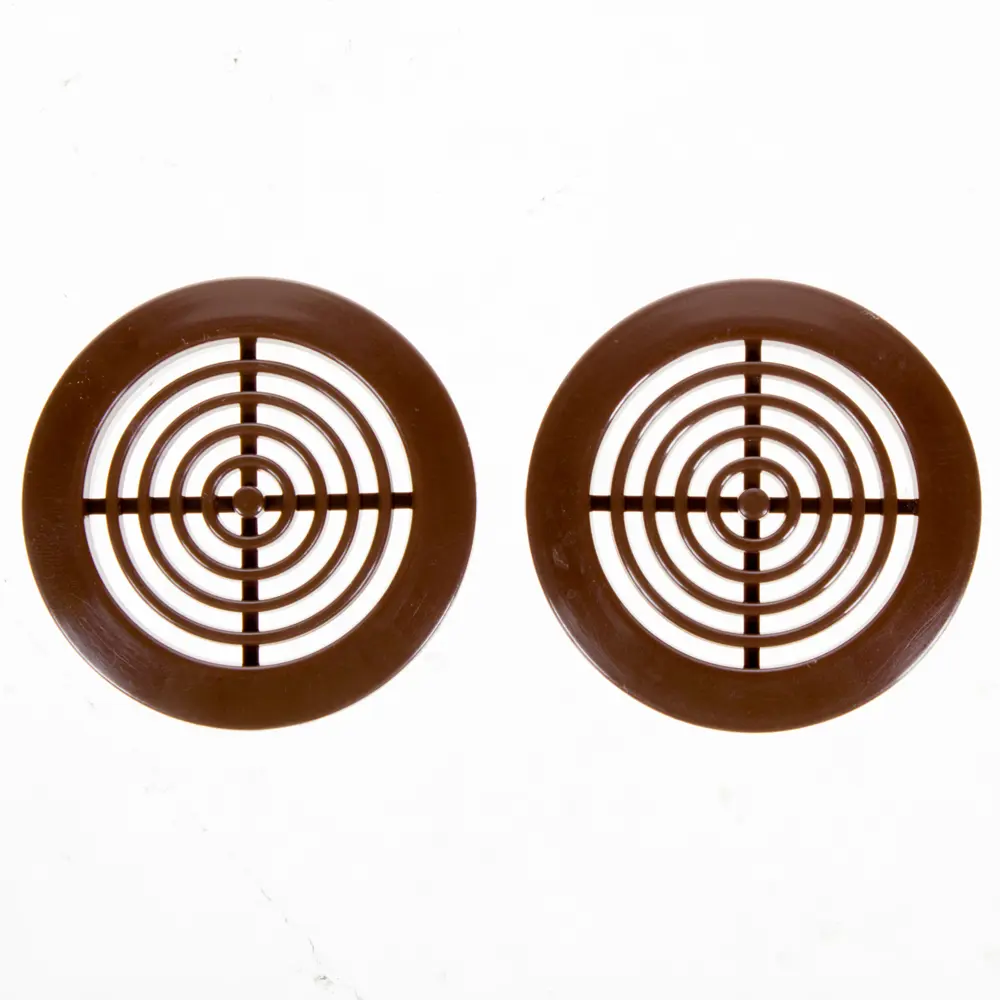 Решетка дверная вентиляционная Awenta T-73, D45 мм, цвет коричневый, 2 шт STLM-2078233 - Вид №1