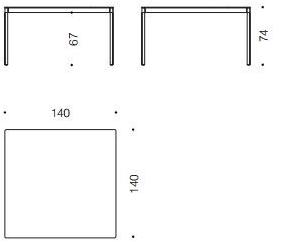 Desalto Квадратный обеденный стол из стали с ящиками Icaro 015 sun-id-1396466 - Вид №3