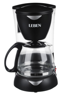 9937551 Кофеварка капельная LEBEN 286-024 черный