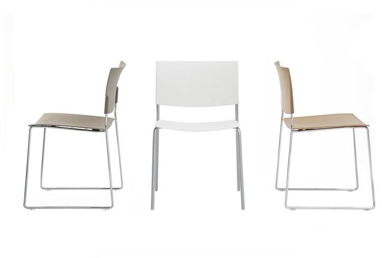 Andreu World Штабелируемый стул на салазках, технополимер, с открытой спинкой Sit Si1201 - Вид №10