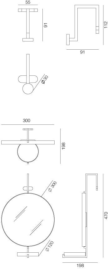 PROF Металлическое зеркало / плечики sun-id-1490468 - Вид №19