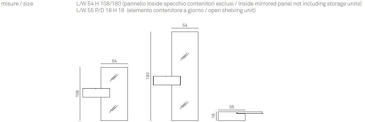 Gruppo Tomasella Прямоугольное зеркало с настенной полкой sun-id-1376881 - Вид №1
