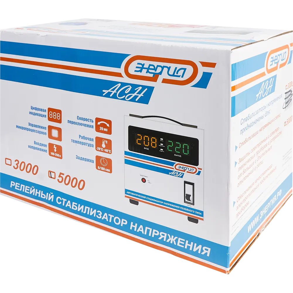 Стабилизатор напряжения Энергия АСН-5000 4 кВт 84491493 STLM-2149269 Santreyd  - Вид №6