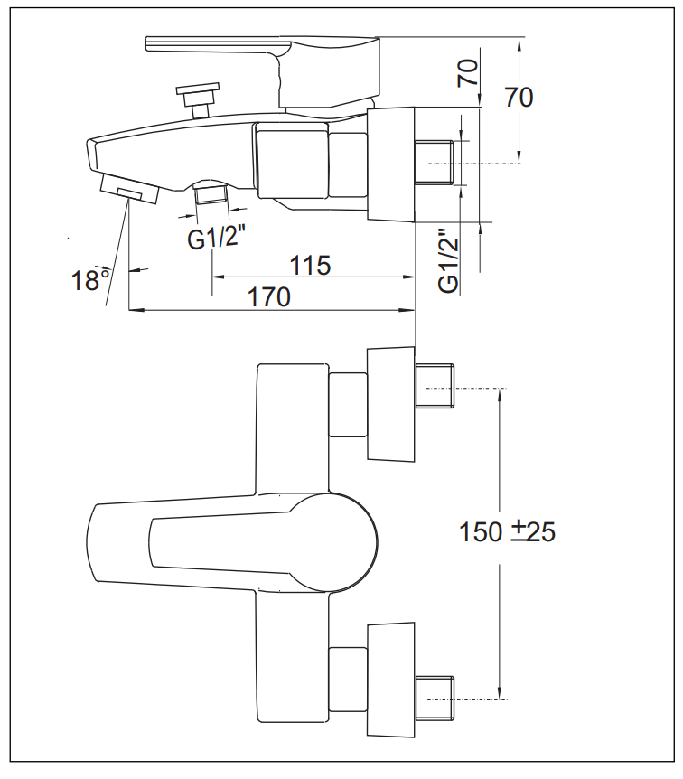 Смеситель для ванны Kaja Signum 41410-С 41410С - Вид №1