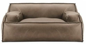 BAXTER Кожаное кресло с подлокотниками Damasco