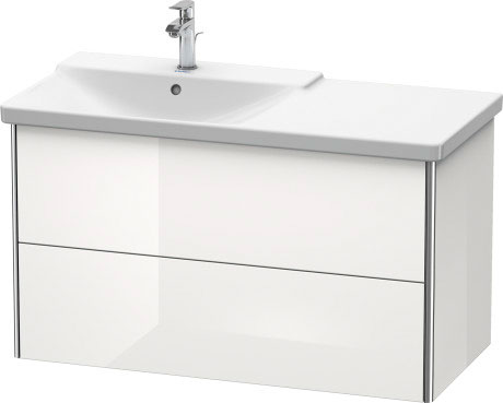 XS418503939 Тумбочка подвесная XSquare #XS4185 1010 x 473 мм Скандинавский белый шелковисто-матовый лак Duravit - Вид №2
