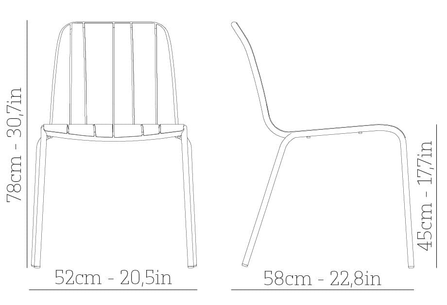 Штабелируемый стальной стул с порошковым покрытием BABEL D Bangi ARCH-00118225 - Вид №6