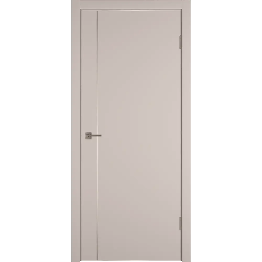 Дверь межкомнатная глухая с замком и петлями в комплекте Сити 1 80x200 см ПВХ цвет фон сфинкс 89390708 STLM-2200507 VFD  - Вид №1