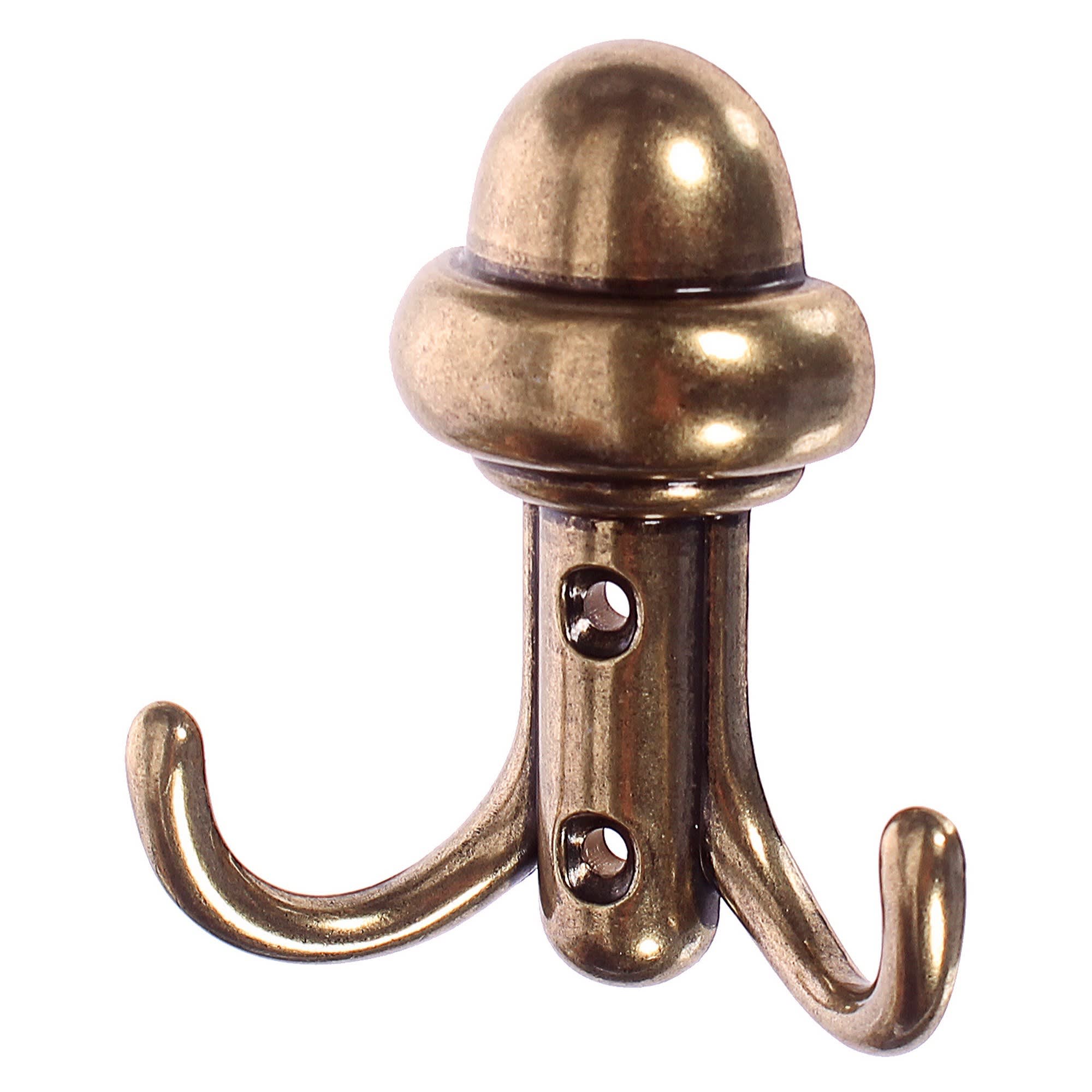 81981380 Крючок мебельный KR 0251 OAB двойной, сталь, цвет бронза Santreyd 