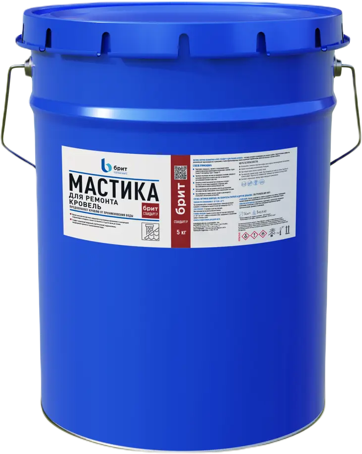 БРИТ Мастика кровельная битумная для герметизации и ремонта 5 кг 84300205