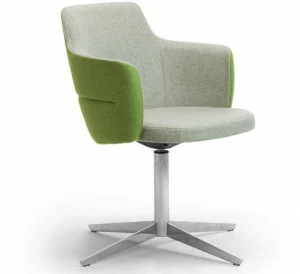 Leyform Вращающееся кресло из шерсти с 4 спицами и подлокотниками Opera 2940