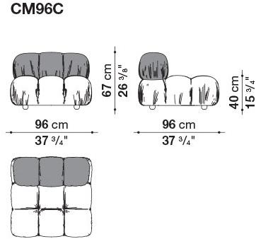 B&B Italia Модульный модульный диван с тафтингом из ткани Camaleonda sun-id-1507570 - Вид №27