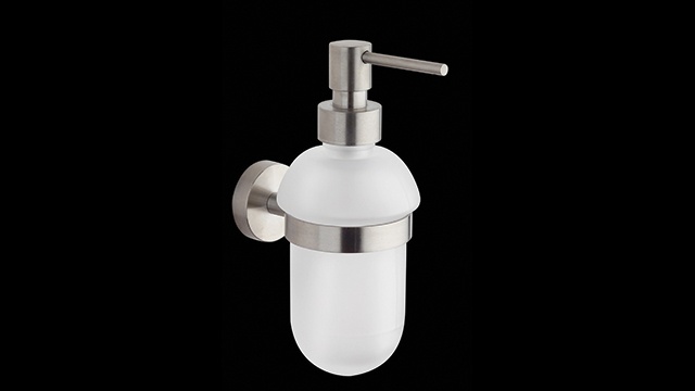TH12774 Дозатор для жидкого мыла, настенный, из матового стекла bagno&associati TECNOHOTEL INOX Bagno & Associati