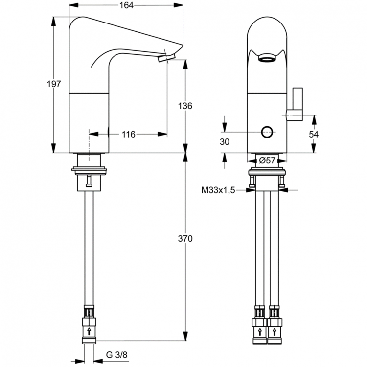 A4152AA Электронный смеситель для раковины со смешиванием Ideal Standard CERAPLUS - Вид №1
