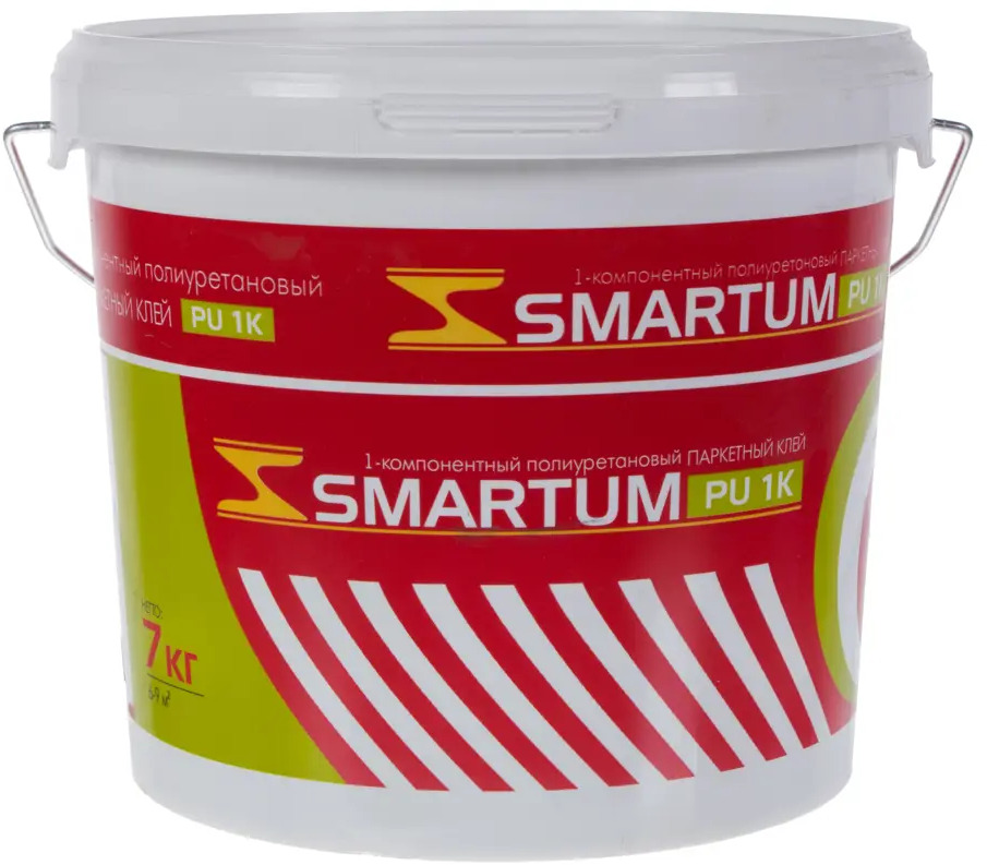 Клей SMARTUM PU 1K для паркета - профессиональная фиксация 7 кг 17074348