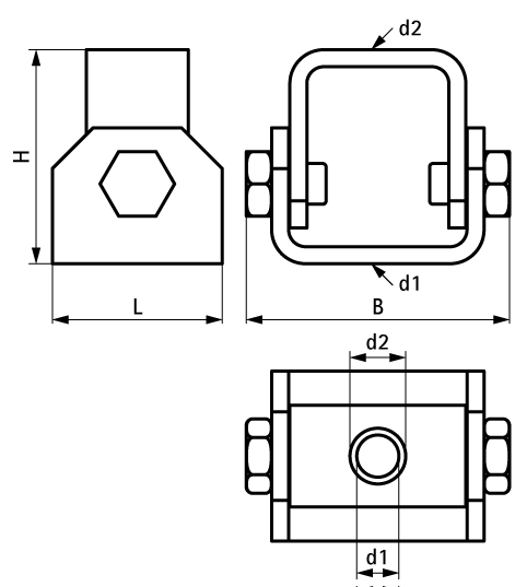 66588818 BIS Держатель для шпильки подвижный (BUP1000) монтаж к стене и полу walraven  - Вид №1