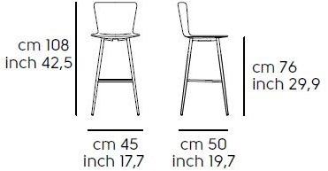 Midj Высокий табурет из полипропилена Calla sun-id-1472770 - Вид №4