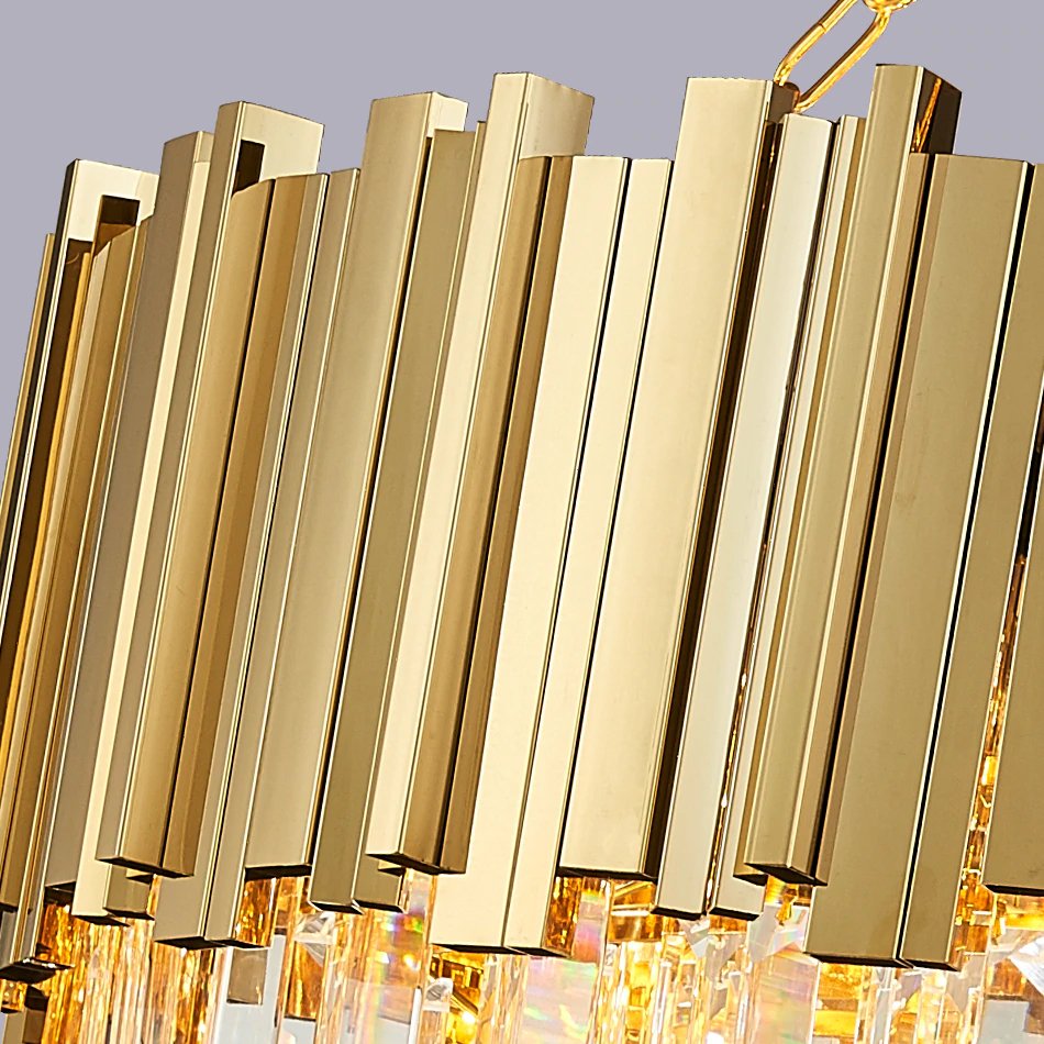 Люстра стеклянная на 6 ламп 35х60 см золотая Barclay MD19090002-6A DELIGHT COLLECTION ДИЗАЙНЕРСКИЕ 00-3883111 Золото;прозрачный  - Вид №3