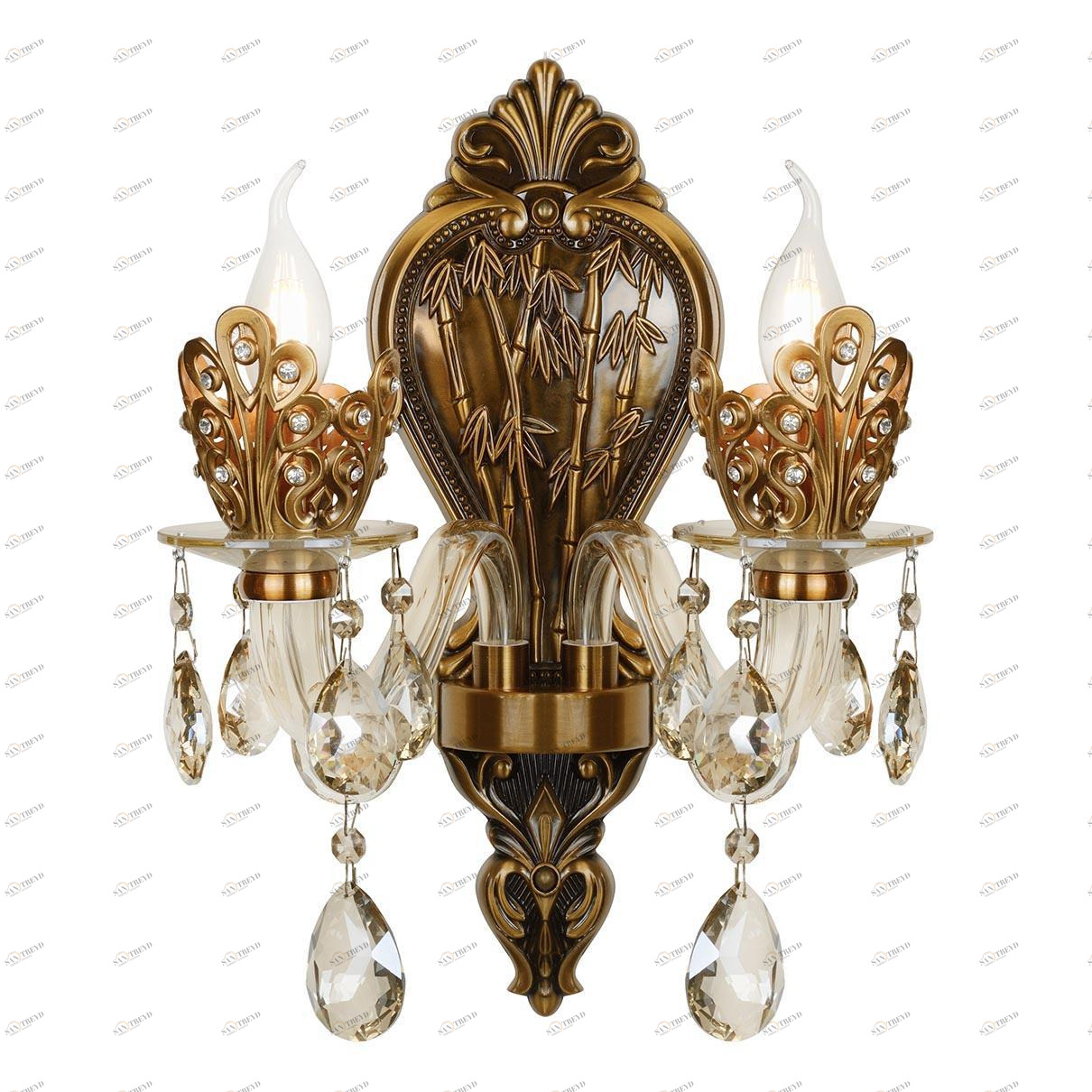 Бра настенное бронзовое iLamp Asia 61078/2 BR ILAMP СВЕЧА 00-3949150 Бронза 