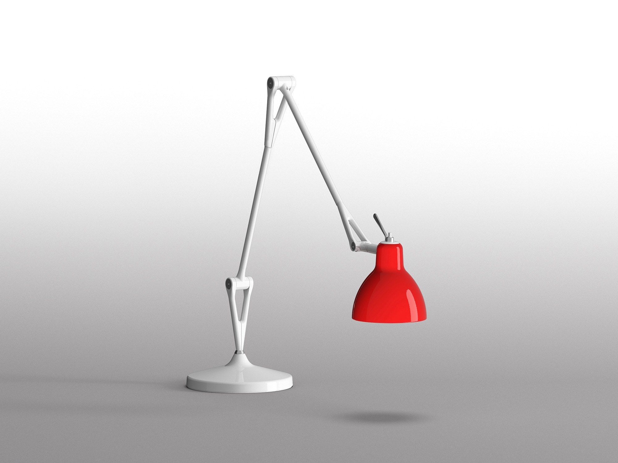 Стальная и стеклянная настольная лампа с гибкой рукояткой Rotaliana Luxy ARCH-00150142 - Вид №7