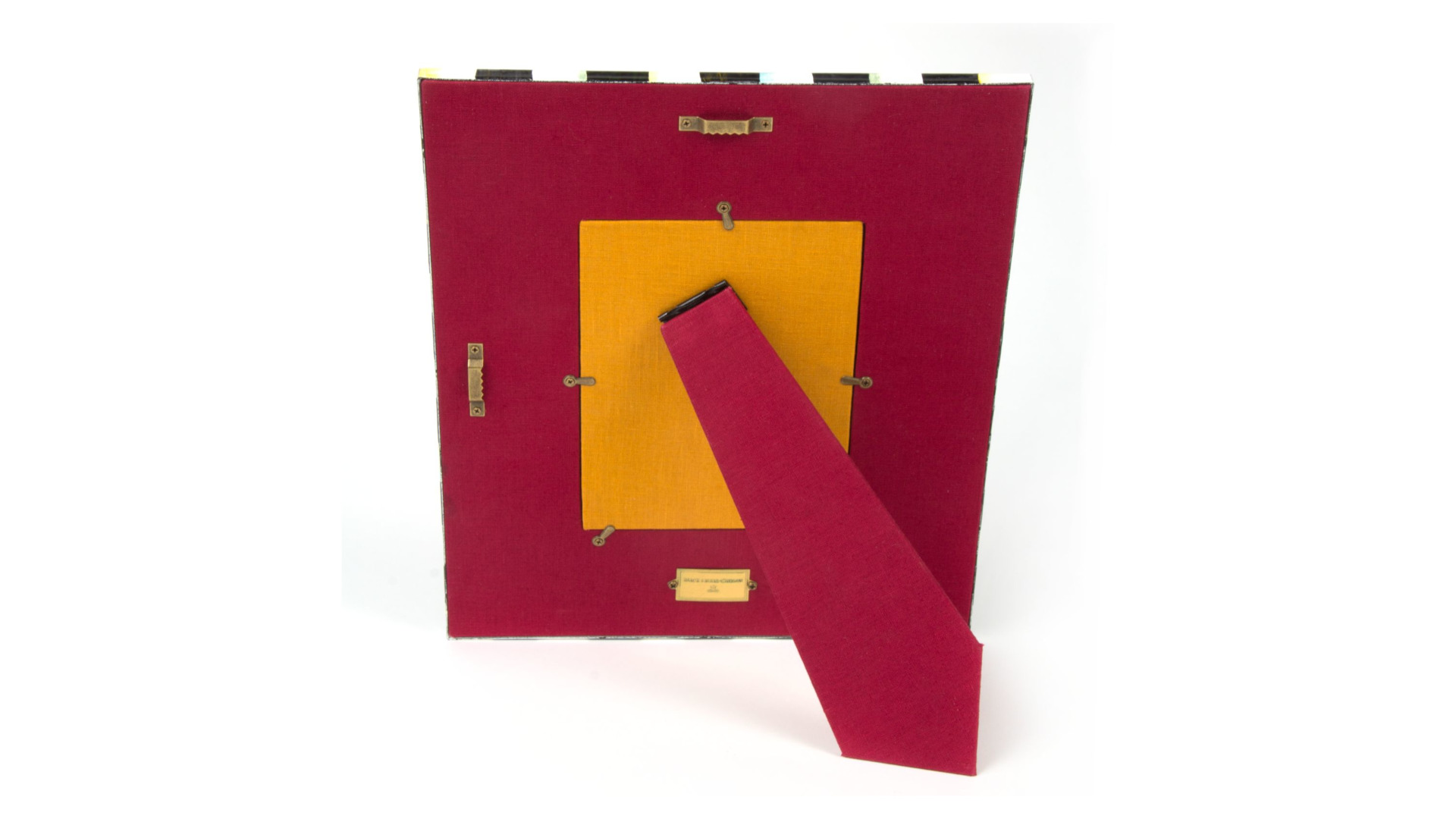 10654407 Mackenzie-Childs Рамка для фото ч/б 13х18 см Courtly Check Сталь  - Вид №1