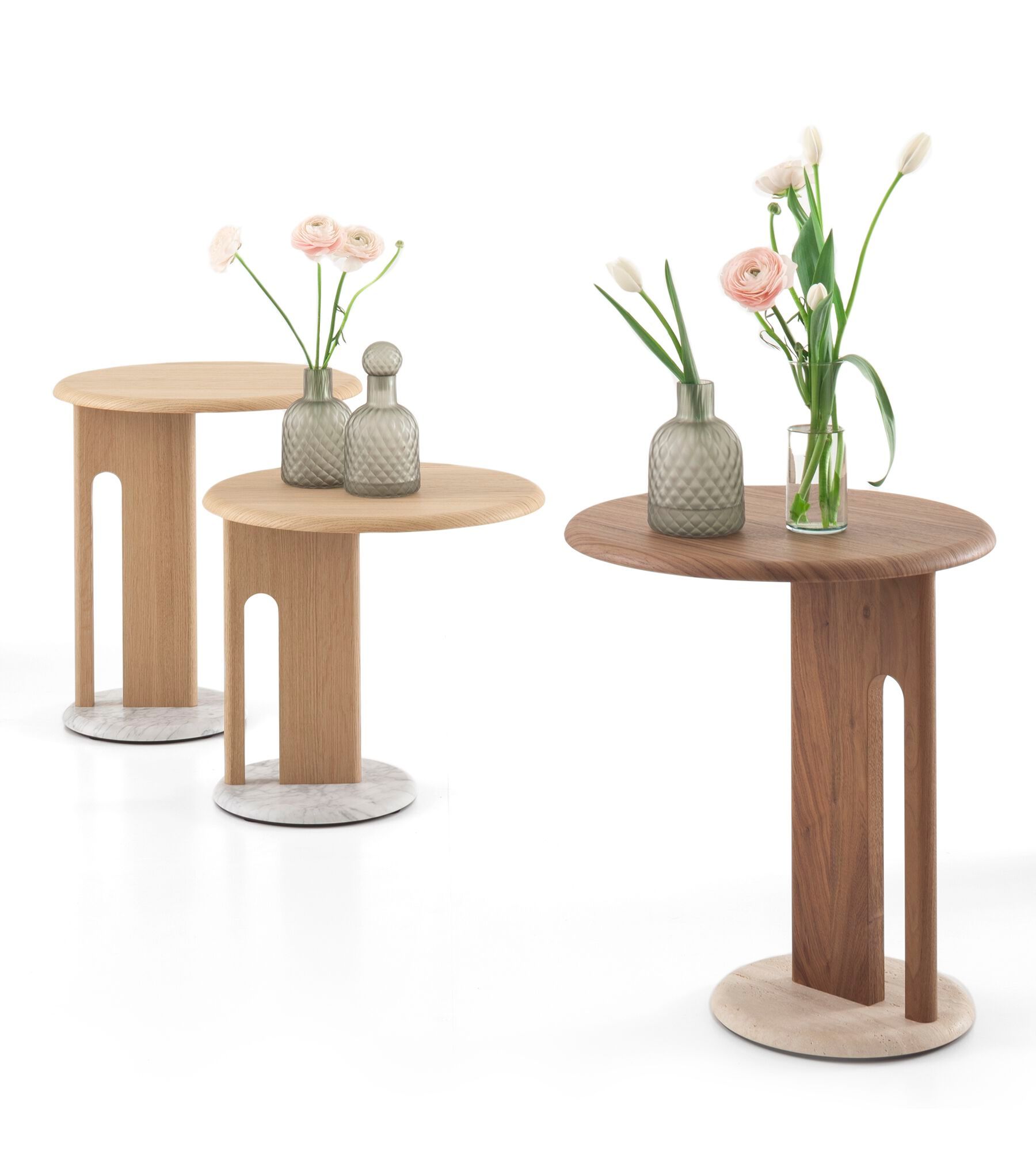 Журнальный столик с основанием из травертина и каркасом из грецкого ореха Morica Design Haute Couture ARCH-00042966 - Вид №5