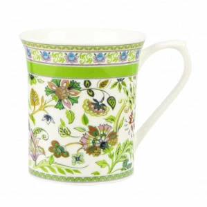Кружка из костяного фарфора 220 мл зеленая "Флора" CHURCHILL ЦВЕТЫ 00-3952080 Зеленый