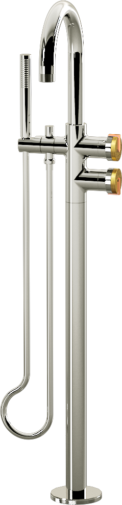 E-11554-R1BAU-L1RG-PC Смеситель напольный отдельностоящий (внешняя часть) GRAFF MOD+