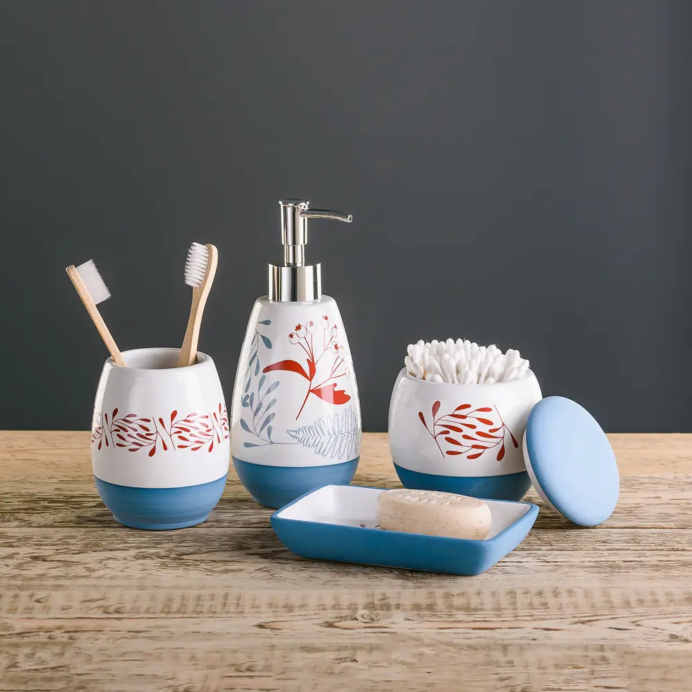 Мыльница Moroshka Romanovka керамика цвет белый/синий/красный STLM-2047256 - Вид №4