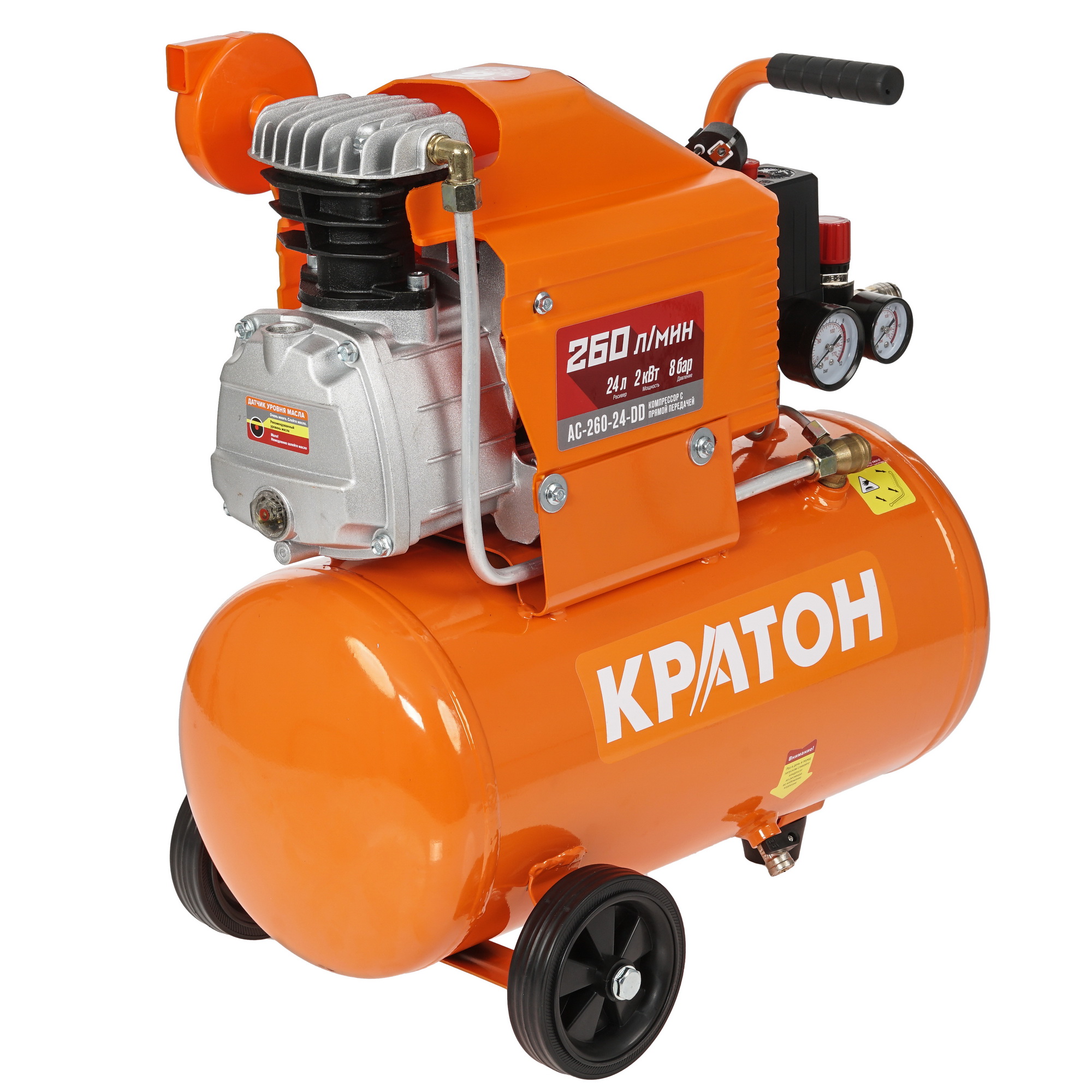 Компрессор поршневой масляный Кратон AC-260-24-DD 1201249 STDN-0120832