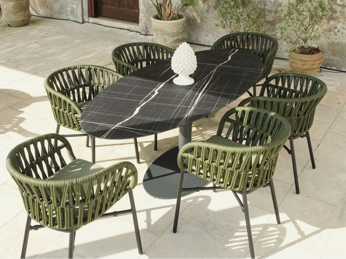 Овальный садовый стол DRIGANI плоская поверхность ARCH-00069926