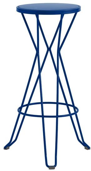 iSimar Барный стул из оцинкованной стали с подставкой для ног Madrid 8021 / 8028 - Вид №4