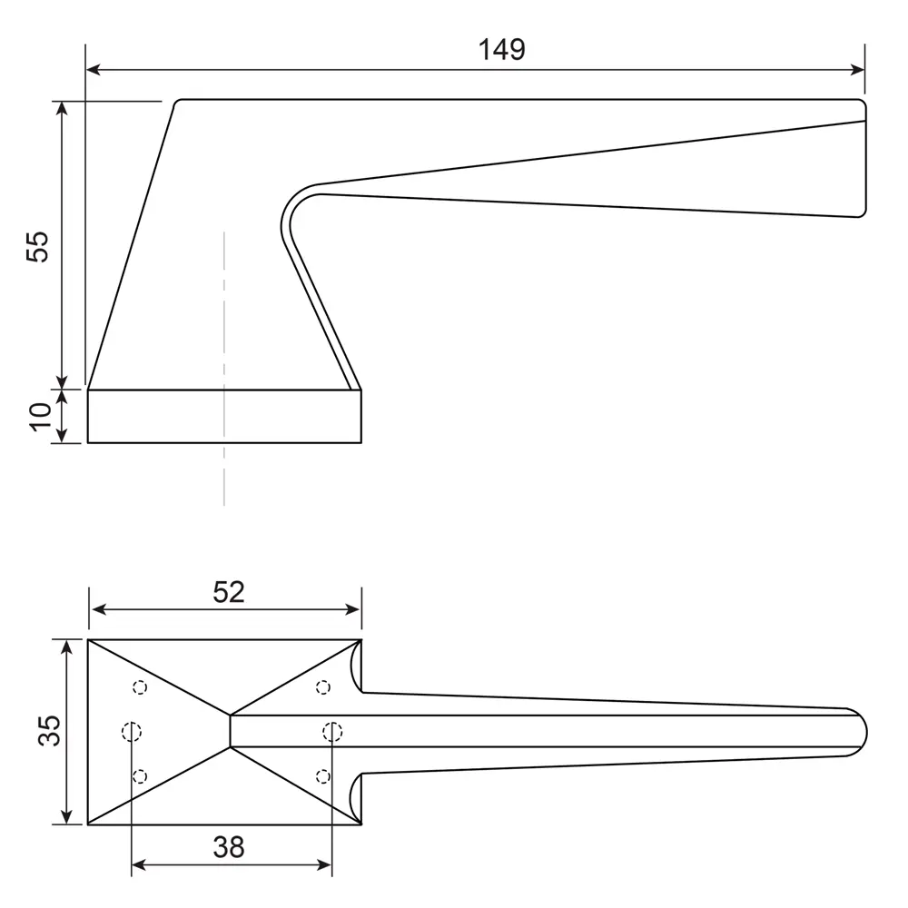 Дверная ручка на розетке Armex H-110174-A без запирания цвет никель STLM-2134118 - Вид №8