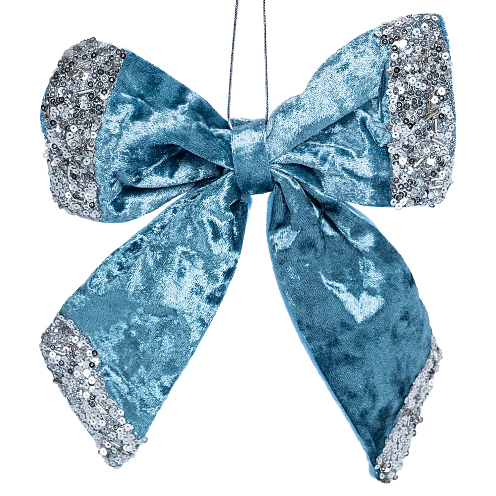 89368968 Украшение декоративное Бант 22x20 см синий STLM-1480952 Santreyd 