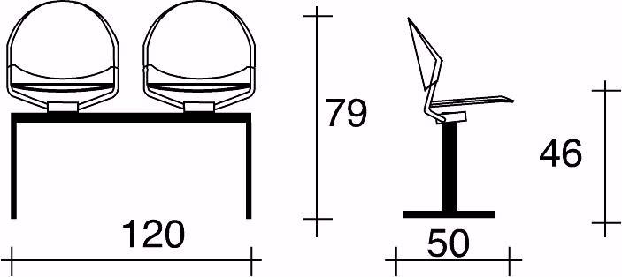 TALIN Сиденье на балке пола из ткани с подлокотниками Delfi sun-id-1504117 - Вид №10