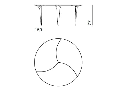 Круглый деревянный обеденный стол Bizzotto Italia ARCH-00116394 - Вид №3