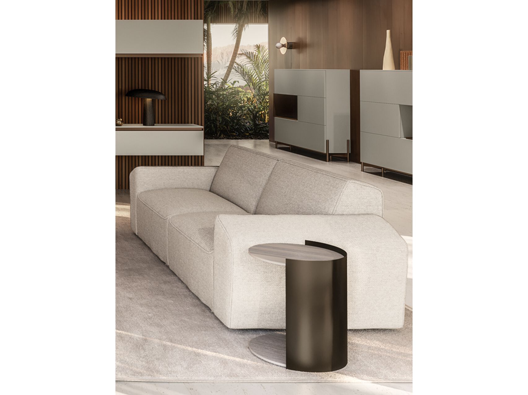 Круглый журнальный столик из листового металла Santalucia Mobili Homy ARCH-00122449 - Вид №2