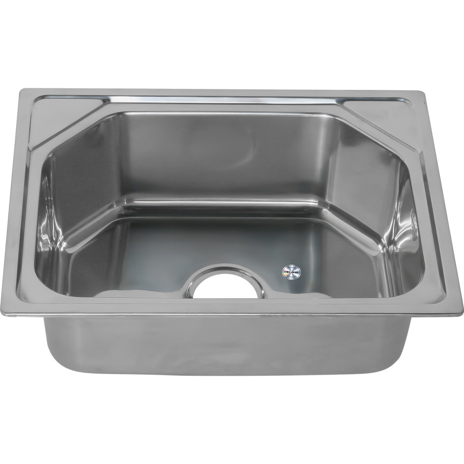 Мойка 6045 MELANA 0,8/210 врезная прямоугольная с сифоном (041 t*10 ) 041 t (*10)