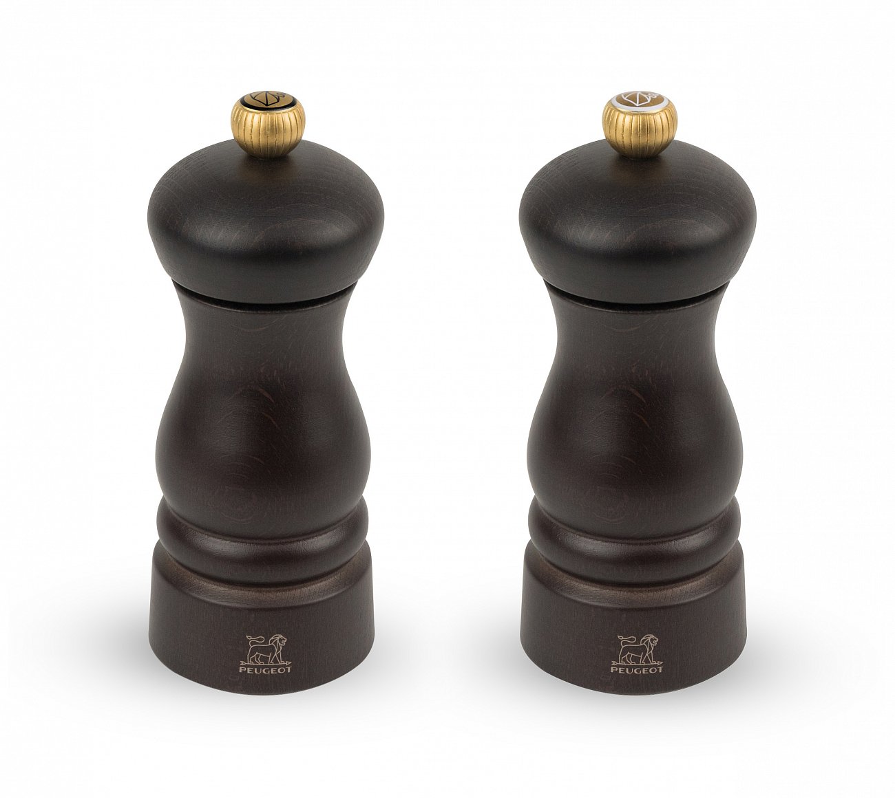 Мельницы деревянные для перца и соли шоколад 13 см Clermont PEUGEOT ДИЗАЙНЕРСКИЕ 00-3951996 Коричневый  - Вид №1