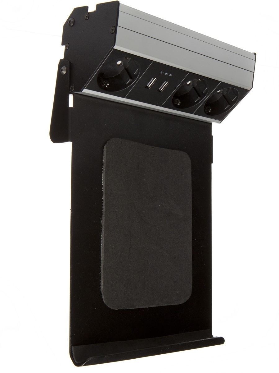 Блок электрических розеток Aspect 12110 TH Silver/Black NAVAKO 