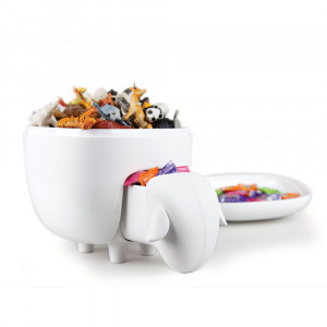 QL10227-WH-WH Держатель для ватных дисков sheep белый Qualy